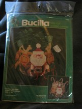 Bucilla Santa &amp; and His Team Reindeer Plant / Mail Holder 7&quot; Holiday Xmas Kit - £39.55 GBP