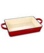 Crock Pot Artisan 13 in. Enameled Cast Iron Lasagna Pan in Scarlet Red - $90.97