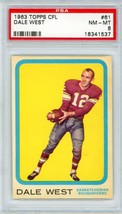1963 Topps CFL Dale West #61 PSA 8 P1327 - £13.23 GBP