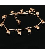 Rose golf heart charm ankle bracelet - €8,59 EUR