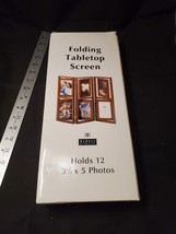 Burnes of Boston Folding Tabletop Photo Frame Holds 12 Photos NOB - $16.15