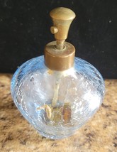 I.W. Rice Irice Japan Blue Tint Crackle Glass Perfume Atomizer Bottle Vintage - $18.80