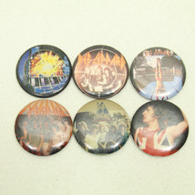 Vintage Def Leppard 1980s Button Pin Badges 1.25&quot; Rock Metal (Lot of 6) - $13.67