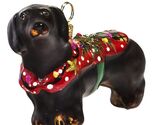 Black Dachshund in Ugly Christmas Sweater Polish Tree Ornament Dog Pet New - $64.98