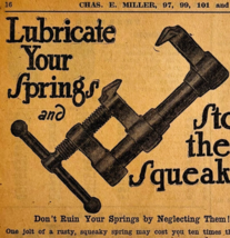 1917 Knowlson&#39;s Spring Leaf Spreader Advertisement Chas Miller Automobil... - $19.99