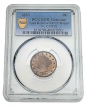 1883 5C Libertà Nickel con Prova Selezionato By PCGS Come Pr Vera UNC Dettagli N - £324.75 GBP