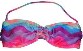 O&#39;Neill Multicolor Stripe Convertible Bandeau Bikini Swim Top Swimwear Junior XS - £9.32 GBP