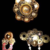 Really sweet adorable handmade brooches made in the 50s - $31.68