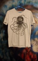 Deep Sea Diver Octopus Graphic Tee Large Gray - £7.99 GBP