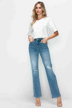 bytos Full Size Distressed High Rise Straight Jeans - $57.00+