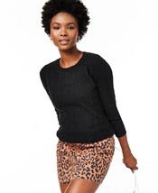 NEW CHARTERS CLUB BLACK CABLE KNIT %100 CASHMERE SWEATER  SIZE L $139 - $75.27