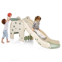 4-in-1 Toddler Slide Kids Play Slide with Cute Elephant Shape-Green - Co... - $138.50