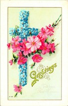 Vtg Postcard 1910s Embossed Greetings True Love Fond Memories Flowers Un... - $3.91