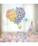JoyfulJourne Balloons 100pcs Balloons Latex Rainbow Balloons for Decoration - £14.21 GBP