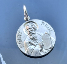 Antay 925 Sterling Silver Saint Paul Catholic Saint Holy Medal Pendant - £42.15 GBP