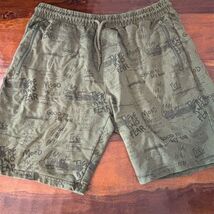 LC Waikiki Men's 2XL Green Geometric Print Sweat Shorts Casual Summer - $47.12