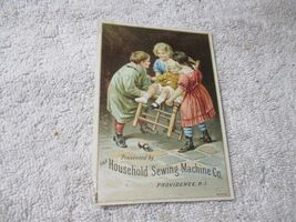 Vintage 1880s Household Sewing Machine Trade Card Providence R.I. 3'' x ... - $14.84