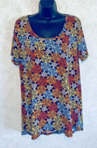 Lu La Roe Womens Colorful Geometric Pattern Pullover High Low Hem Size XL - £17.81 GBP