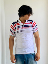 Men’s Fila White | Red | Navy Short Sleeve Polo Shirt NWT - £46.41 GBP