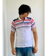 Men’s Fila White | Red | Navy Short Sleeve Polo Shirt NWT - £46.35 GBP