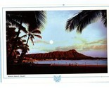 Northwest Orient Airlines Menu Waikiki Beach Diamondhead 1960 Hawaii - £39.91 GBP