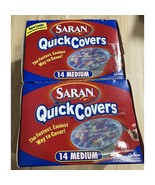2 X Saran Quick Covers Lids Open Box (21 Total) Medium Covers Vintage - $15.84