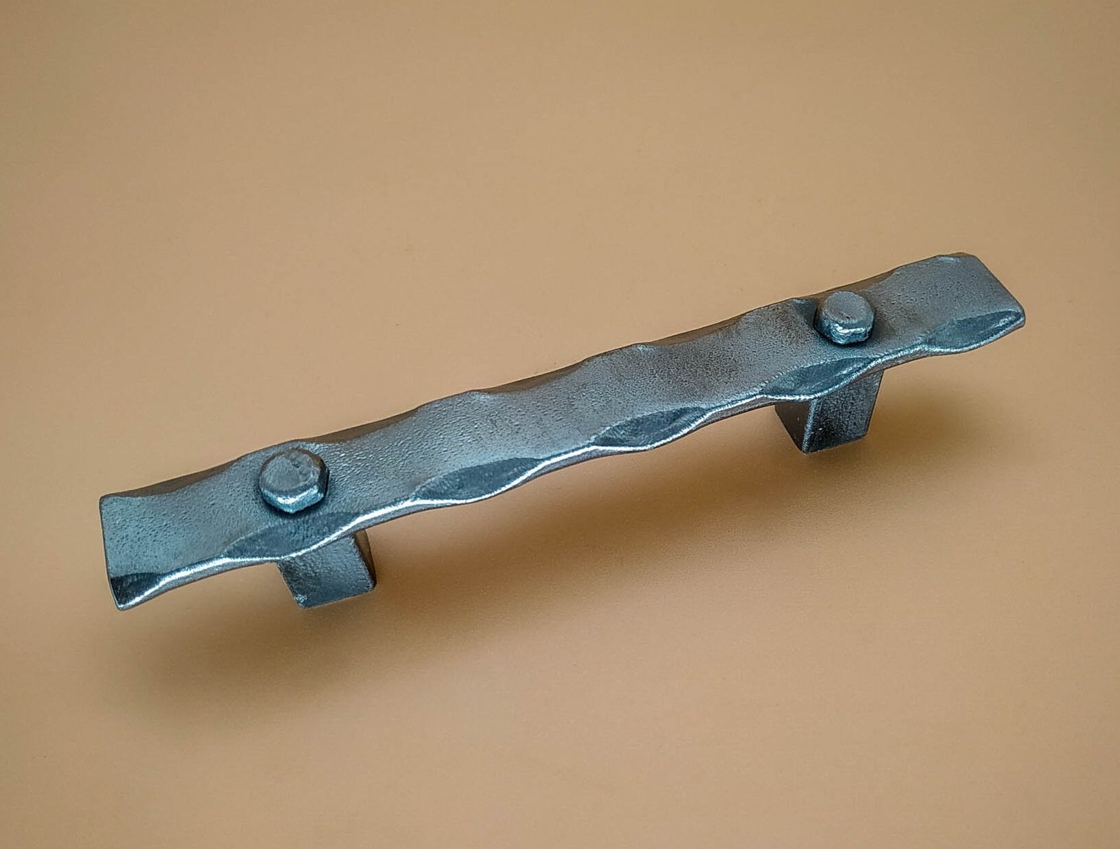 Hand-forged drawer pulls: a unique touch for your kitchen. Textured iron... - $8.00
