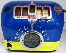 REEL &quot;21&quot; Five Reel Trade Stimulator Blue/Yellow Circa 1930&#39;s - $1,495.00