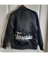 Vintage Finesse Materials Size M Limited Edition Satin Black Bomber Jack... - $842.02 MXN