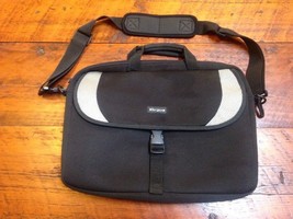 Targus Black Neoprene Padded 2 Pocket Shoulder Strap Laptop Messenger Travel Bag - £29.48 GBP