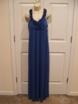 Nwt Signature By Sangria Blue Formal Gown With Built In Bra Size 14 - £62.63 GBP