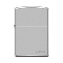 Zippo Lighter - Pipe Lighter With Logo Satin Chrome - 853800 - $24.26