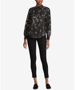 Lauren Ralph Lauren Ruffled Black Floral-Print Top Size 2 $135 - $27.44 CAD