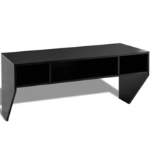 Wall Mounted Floating Sturdy Computer Table with Storage Shelf-Black - Color: B - £110.18 GBP