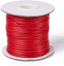 85 Yards 1mm Red Environmental Korean Waxed Polyester Cord Round Beading... - £17.48 GBP