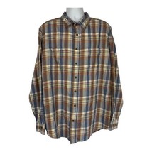 George Classic Fit Mens Plaid Button-Up Shirt Size 2XL Cotton Blend - $24.37