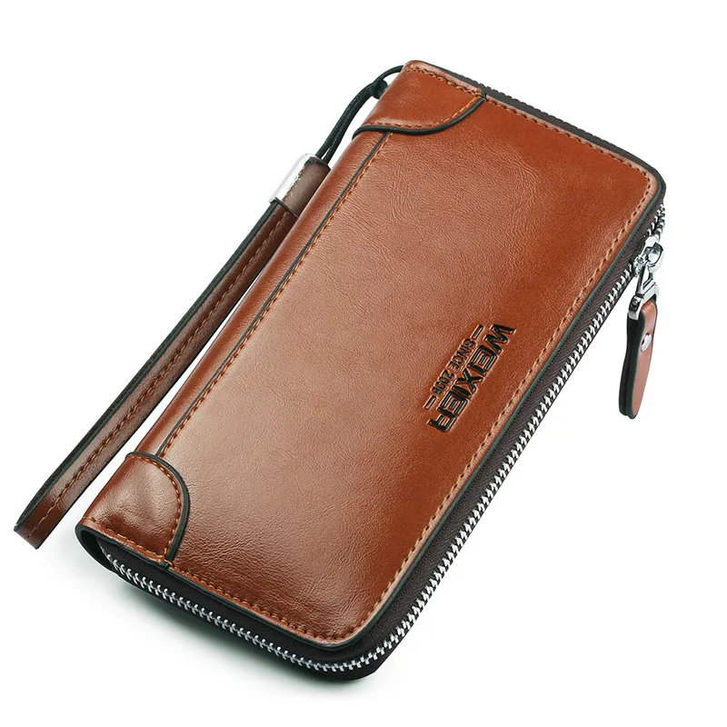 Men Wallets  Long Style Card Holder Male Purse Quality Zipper Large Capacity PU  - £13.43 GBP