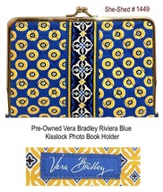 Vera Bradley Riviera Blue Photo Holder with Kisslock (pre-owned) - £7.94 GBP