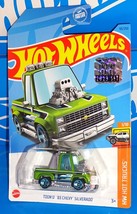 Hot Wheels 2023 Factory Set HW Hot Trucks #93 Toon&#39;d &#39;83 Chevy Silverado Green - £3.15 GBP