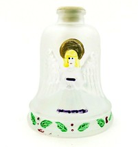 Vintage Old World Christmas Glass String Light Bulb Cover Bell with Angel  - $233.13 MXN