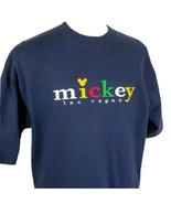 Disney Store Mickey Mouse Las Vegas T-Shirt XL Navy Blue Embroidered Goo... - £12.50 GBP