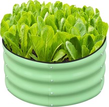 Snugniture 2X2X1Ft Round Galvanized Raised Garden Bed Kit Outdoor, Metal... - $30.94