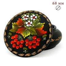 Decorative wooden casket Petrikovskaya painting Hand-painted Box Jewellry - £63.02 GBP