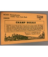 Vintage HC 653 Pennsylvania Trailer Train Auto Model Train Decals Bronze... - $9.89