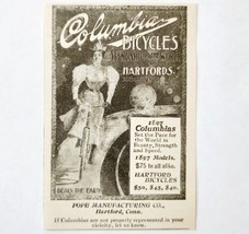 Pope Columbia Bicycles Hartfords 1897 Advertisement Victorian Bikes ADBN... - $14.99