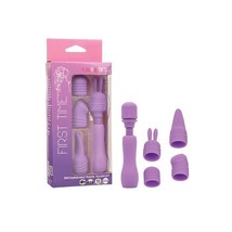First Time Rechargeable Massage Wand Travel Teaser Kit Purple - $27.22 CAD