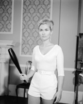 The Champions Alexandra Bastedo in shorts holding bat 8x10 HD Aluminum W... - £31.45 GBP