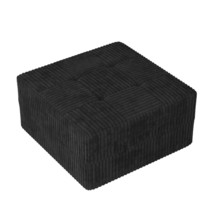 Modern Corduroy Ottoman Sectional Sofa Sleeper for Living Room - Black - $3,599.66 MXN