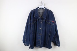 Vintage 90s Streetwear Womens Large Faded Baggy Fit Denim Jean Trucker J... - $64.30