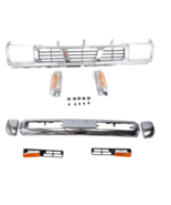 Chrome Front Bumper End Caps Grille Corner Lights For Nissan D21 1993-19... - $514.77 CAD